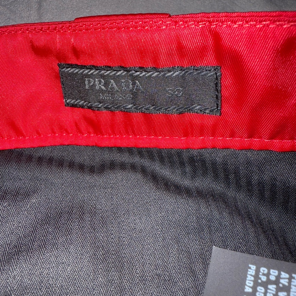 Prada Red Dress Pants with Straight Leg Design - Picture 2 of 5